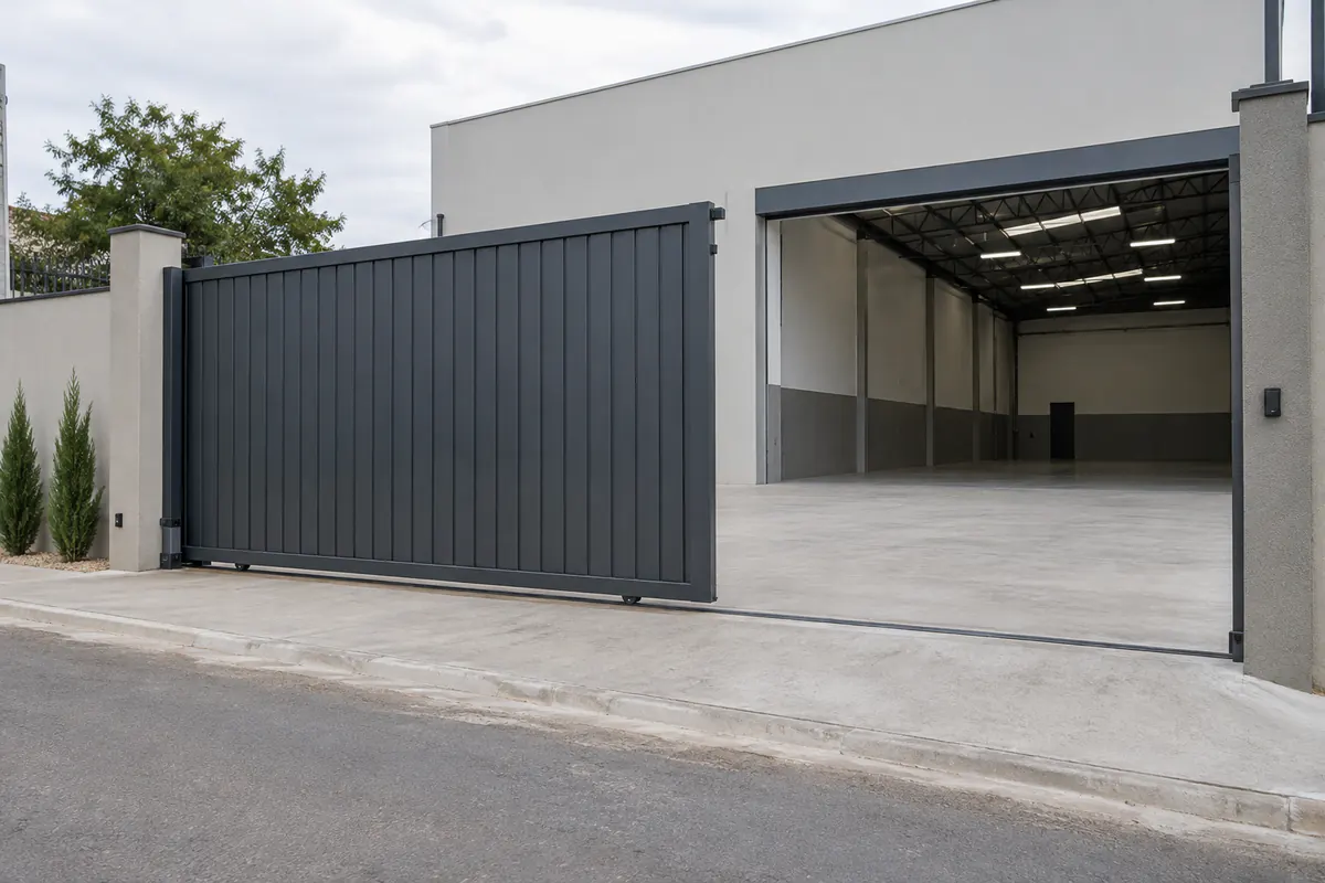 Aplicação pronta de portão deslizante sob medida em imóvel de Sorocaba